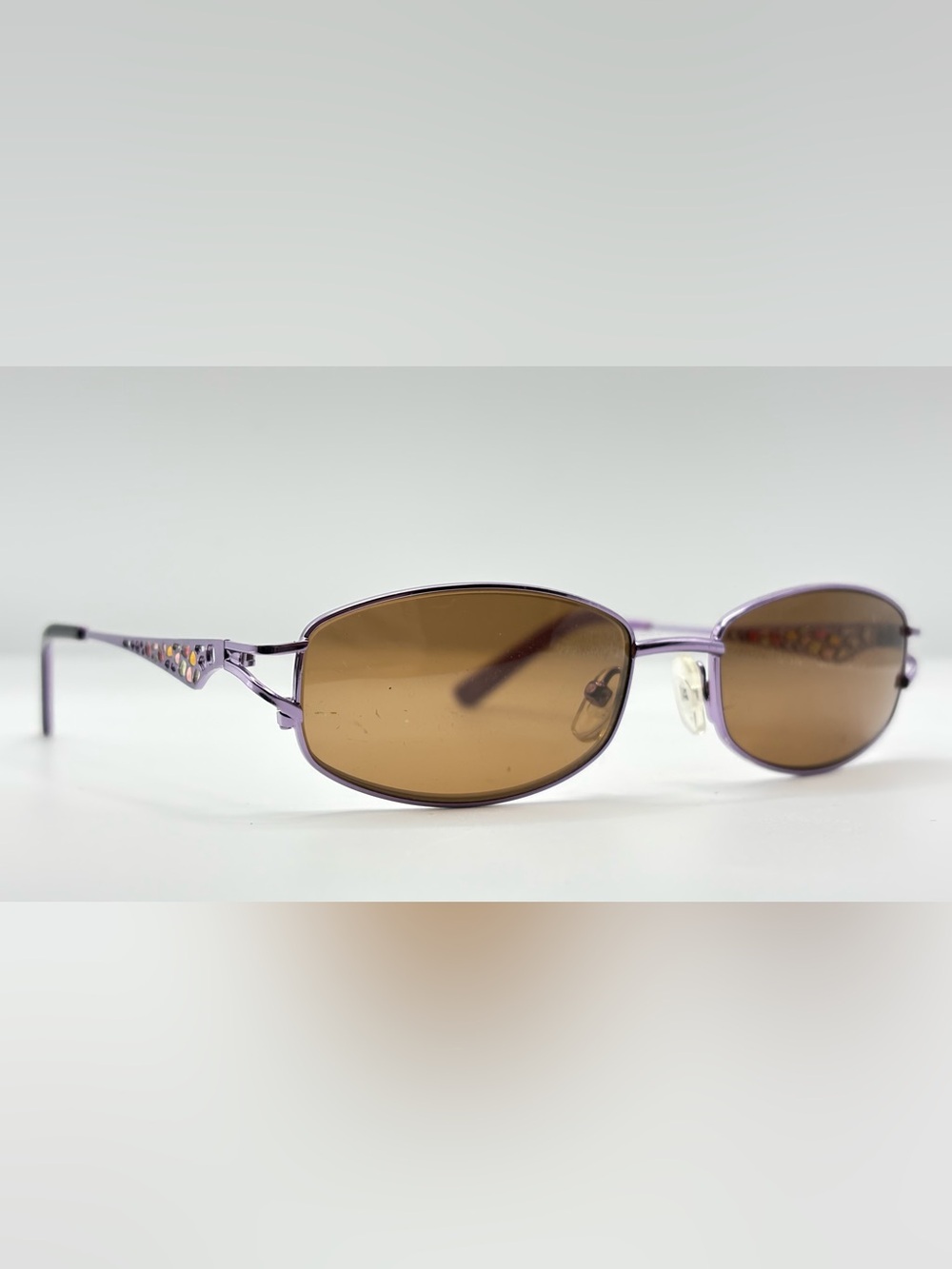 Heartland Mallory Purple Oval Metal Sunglasses Frames Only
